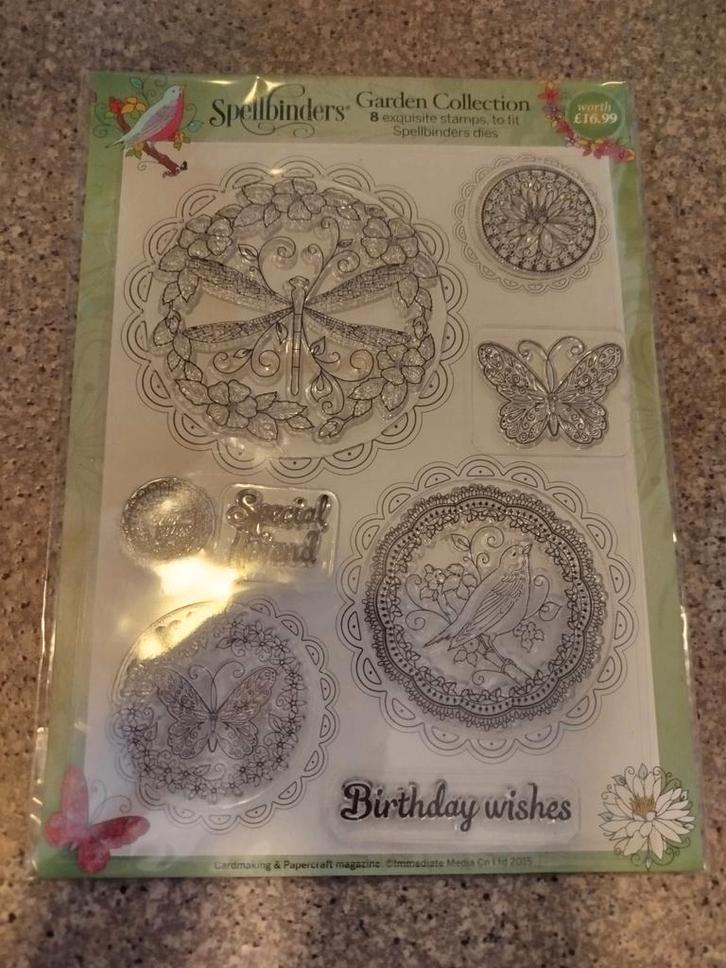 Spellbinders Garden Collection Clearstempel Set, Hobby en Vrije tijd, Stempelen, Nieuw, Clearstamp, Ophalen of Verzenden