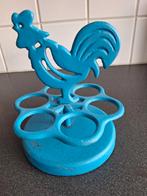 Vintage Eierdopjeshouder Haan Blauw, Ophalen, Gebruikt