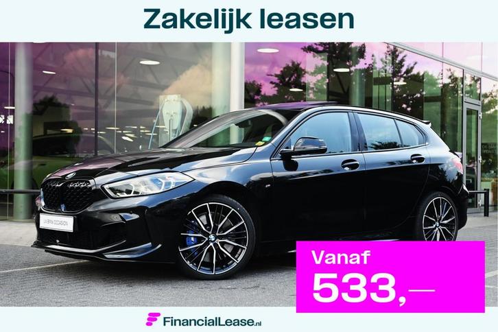 BMW 1 Serie M135i xDrive High Executive Automaat / Panoramad, Auto's, BMW, Bedrijf, Lease, Financial lease, 1-Serie, 4x4, Achteruitrijcamera