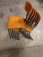 Marko Veendam schoolstoelen, 1963, Ophalen, Gebruikt, Bruin, Vintage