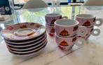 6 Espresso kopjes en schoteltjes van FLAMANT, Huis en Inrichting, Keuken | Servies, Nieuw, Ophalen of Verzenden, Overige stijlen