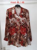 Mooie bruine oranje ulla popken blouse maat 46 48, Ulla Popken, Ophalen of Verzenden, Zo goed als nieuw, Blouse of Tuniek