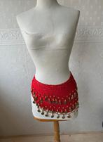 Rode sarong parero met gouden muntjes, Ophalen of Verzenden, Zo goed als nieuw, Rood, Badpak