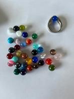 Melano ring mt 52/16,5mm met 35 balletjes, Ophalen of Verzenden, Dame, Zilver, Kleiner dan 17
