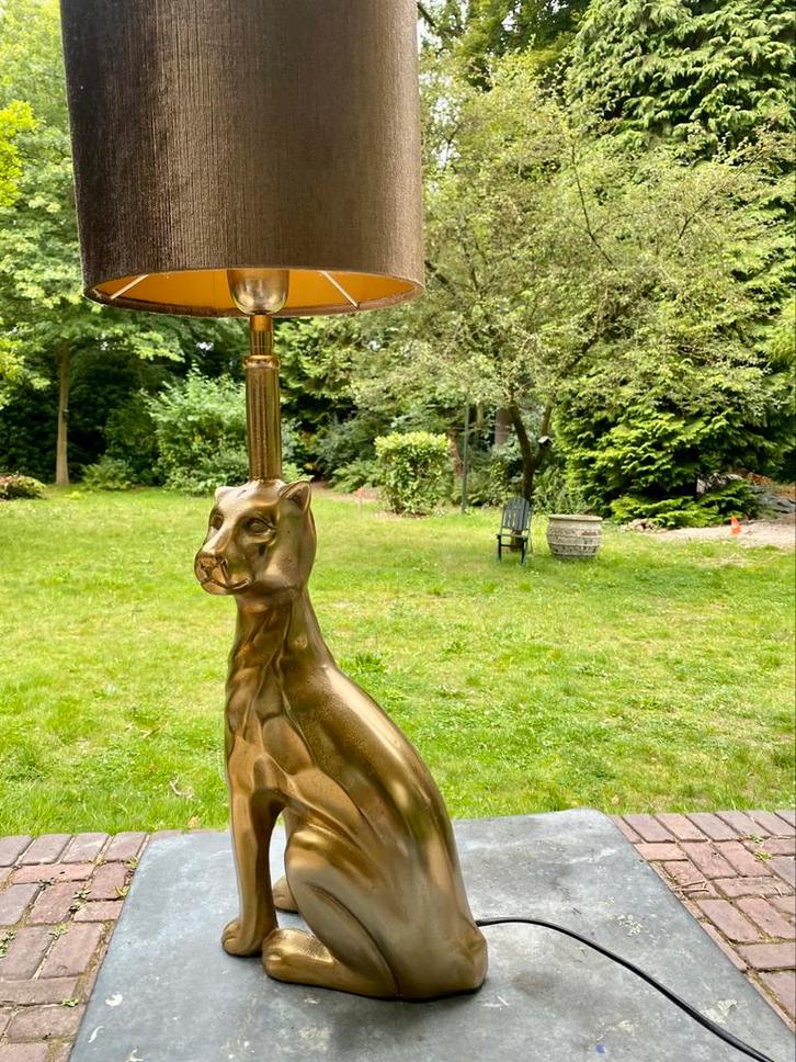 Jugendstil-achtige tafel lamp, Huis en Inrichting, Lampen | Tafellampen, 75 cm of meer, Metaal, Ophalen of Verzenden