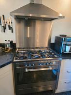 Pelgrim Novecento elektrische oven  + 6 gaspitten, 60 cm of meer, 5 kookzones of meer, Grill, Vrijstaand