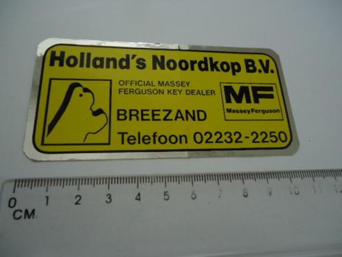 sticker oud MF DEALER massey ferguson traktor boeer breezand, Verzamelen, Stickers, Zo goed als nieuw, Bedrijf of Vereniging, Verzenden