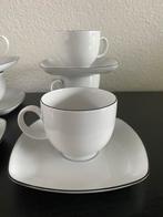Seltmann Weiden Bavaria Kop en Schotels (6 stuks.) Wit/Zwart, Huis en Inrichting, Keuken | Servies, Ophalen of Verzenden, Porselein