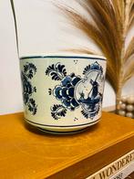Prachtige vintage Delfts Blauwe Bloempot 't Gekroonde Hooft, Antiek en Kunst, Antiek | Keramiek en Aardewerk, Ophalen of Verzenden