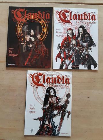 Comic serie horror fantasy Claudia De vampierridderl V 1,2,3 beschikbaar voor biedingen