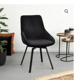 4 x  By Boo Eetkamerstoel Beau zwart, Huis en Inrichting, Stoelen, Ophalen of Verzenden, Zo goed als nieuw, Eén, Stof