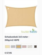 Schaduwdoek 3x5 zand beige waterdoorlatend, Tuin en Terras, Schaduwdoeken, Ophalen, Zo goed als nieuw