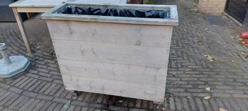 3x plantenbak - steigerhout - 100 x 80 x 30 beschikbaar voor biedingen
