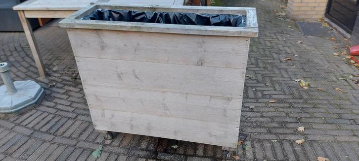3x plantenbak - steigerhout - 100 x 80 x 30, Tuin en Terras, Bloembakken en Plantenbakken, Hout, 60 cm of meer, Rechthoekig, Ophalen
