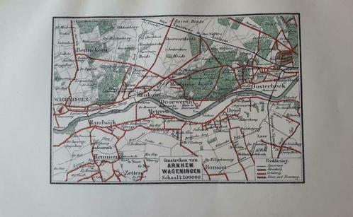 K 11 / Arnhem / Wageningen/ Bennekom/ Oosterbeek Litho 1887, Antiek en Kunst, Kunst | Litho's en Zeefdrukken, Ophalen of Verzenden