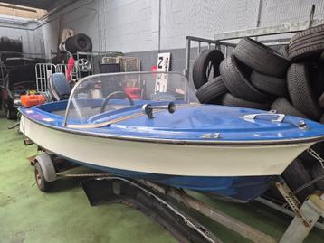 Boot met trailer en motor Yamaha autolube 20pk beschikbaar voor biedingen