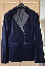 Sissy Boy velvet/velours colbertje - donkerblauw/zwart Mt L, Maat 52/54 (L), Blauw, Ophalen of Verzenden, Zo goed als nieuw