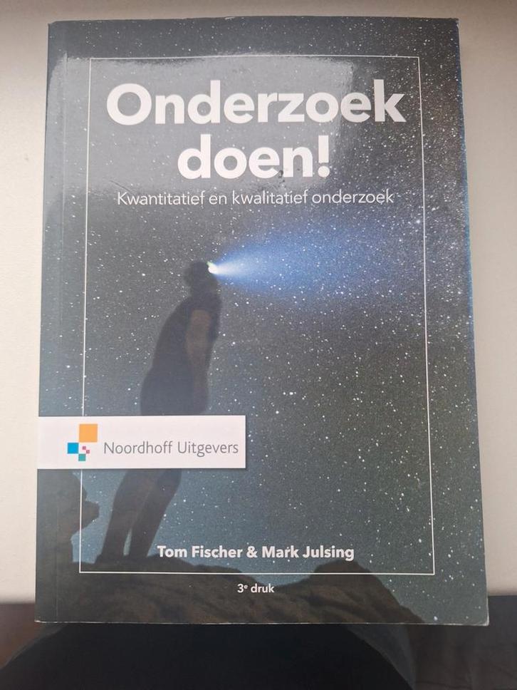 Onderzoek doen! - Kwantitatief en kwalitatief onderzoek, Boeken, Studieboeken en Cursussen, Zo goed als nieuw, HBO, Ophalen of Verzenden