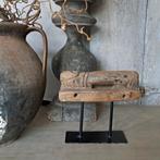 Landelijk houten dier beest op voet decoratie sober *Etage3*, Huis en Inrichting, Woonaccessoires | Overige, ., Nieuw, Ophalen of Verzenden