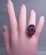 Nieuwe massief zilveren ring met Rhodoliet en Amethist, 18 tot 19, Verzenden, Paars, Nieuw