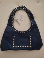 Handgemaakte navy blue leren handtas (nieuw), Ophalen of Verzenden, Nieuw, Blauw, Handtas