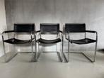 Set cantileverstoelen (Mart Stam stijl) + 1 orginele Thonet, Ophalen, Gebruikt, Bauhaus, Zwart