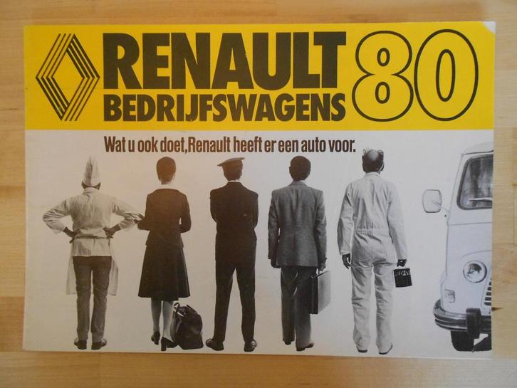 Renault Bestelwagen Brochure 1980 - 4 5 18 Estafette, Boeken, Auto's | Folders en Tijdschriften, Zo goed als nieuw, Renault, Ophalen