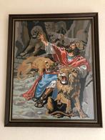 Geborduurde Daniël in de leeuwenkuil, Antiek en Kunst, Kunst | Schilderijen | Klassiek, Ophalen
