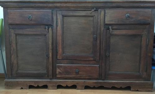 Koloniaal dressoir, Huis en Inrichting, Kasten | Dressoirs, Gebruikt, 150 tot 200 cm, 25 tot 50 cm, Met lade(s), Met deur(en)