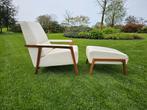 Harvink Splinter design fauteuil + Hocker, Ophalen of Verzenden, 75 tot 100 cm, Zo goed als nieuw