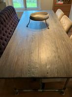 Houten tafel 2.50x98 vergrijsd blad / de Troubadour, Ophalen, 200 cm of meer, 50 tot 100 cm, Zo goed als nieuw