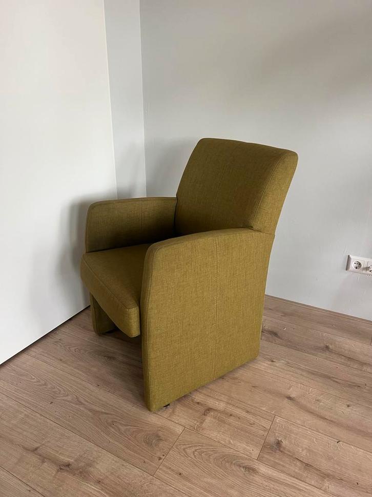 Groene fauteuil 2 stuks stoel, Huis en Inrichting, Fauteuils, Zo goed als nieuw, Stof, 50 tot 75 cm, Minder dan 75 cm, Ophalen