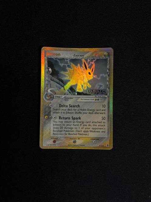 Jolteon 7/113 Reverse Holo, Hobby en Vrije tijd, Verzamelkaartspellen | Pokémon, Zo goed als nieuw, Losse kaart, Ophalen of Verzenden