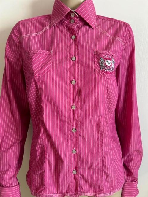 L' Argentina mooie blouse met fijn streepje, Kleding | Dames, Blouses en Tunieken, Zo goed als nieuw, Maat 38/40 (M), Roze, Ophalen of Verzenden