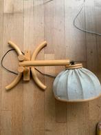 Vintage wandlamp jaren 60/70 hout, Ophalen of Verzenden