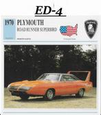 Ed4 autokaart plymouth road runner superbird ( 1970 ), Ophalen of Verzenden, Zo goed als nieuw, Auto's