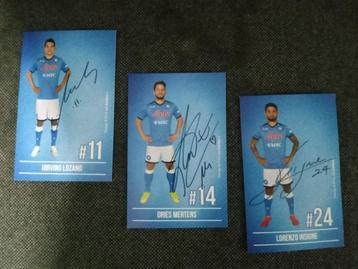 3 origineel gesigneerde spelerskaarten van SSC Napoli beschikbaar voor biedingen
