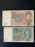 Duitse Reichsbankbiljetten 1924-1929, Ophalen of Verzenden, Duitsland, Setje