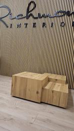 salontafel blok nature oak model Lennox *Richmond Interiors, Ophalen, 50 tot 100 cm, Richmond Interiors, Vierkant