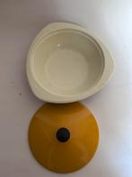 Vintage Emaille Dru Schaaltje met Deksel, Overige materialen, Gebruikt, Schaal, Ophalen of Verzenden