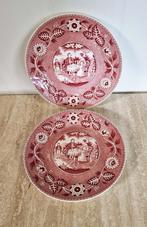 Tea Drinker rood Societe Ceramique  bordjes 17 cm, Antiek en Kunst, Ophalen of Verzenden
