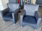 Luxe Leolux fauteuils, Huis en Inrichting, Stoelen, Ophalen, Gebruikt, Twee, Blauw