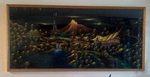 Schilderij van Indonesië., Antiek en Kunst, Kunst | Schilderijen | Abstract, Ophalen