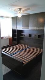 bed 200 x 200 incl complete Kast/achterwand, Ophalen, Gebruikt, Tweepersoons, Overige maten