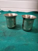 tinnen kopjes vintage 2 stuks, Antiek en Kunst, Antiek | Tin, Ophalen of Verzenden