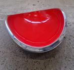 Rode Schaal met Zilveren Rand, Overige materialen, Gebruikt, Schaal, Ophalen of Verzenden