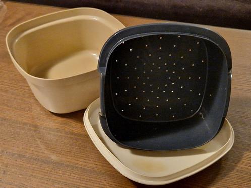 Tupperware rijststomer serveerwonder, Huis en Inrichting, Keuken | Tupperware, Zo goed als nieuw, Schaal, Crème, Ophalen
