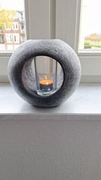 Aardewerk Windlicht met Glas 16 cm hoog rondom 57cm, Ophalen