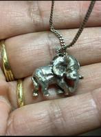 Zilveren 925 Olifant Hanger Ketting, Sieraden, Tassen en Uiterlijk, Kettinghangers, Ophalen of Verzenden, Zo goed als nieuw, Zilver