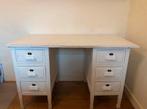 Wit geverfd bureautje met 6 laden, Ophalen, Zo goed als nieuw